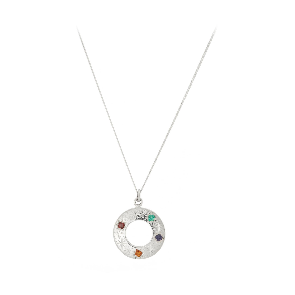 Rainbow Shooting Star Silver Pendant — Cosmic Boulevard