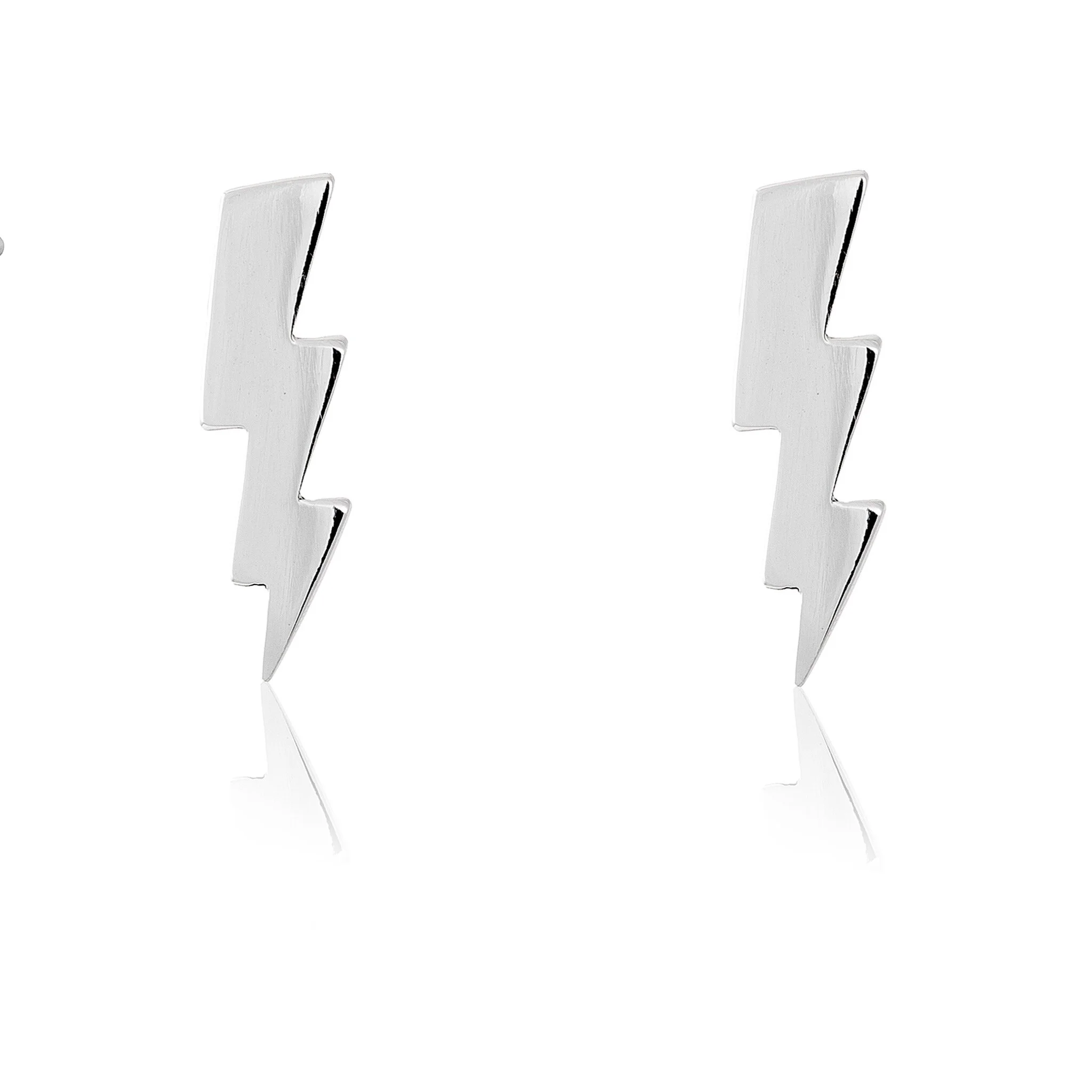 Large Lightning Bolts Sterling Silver