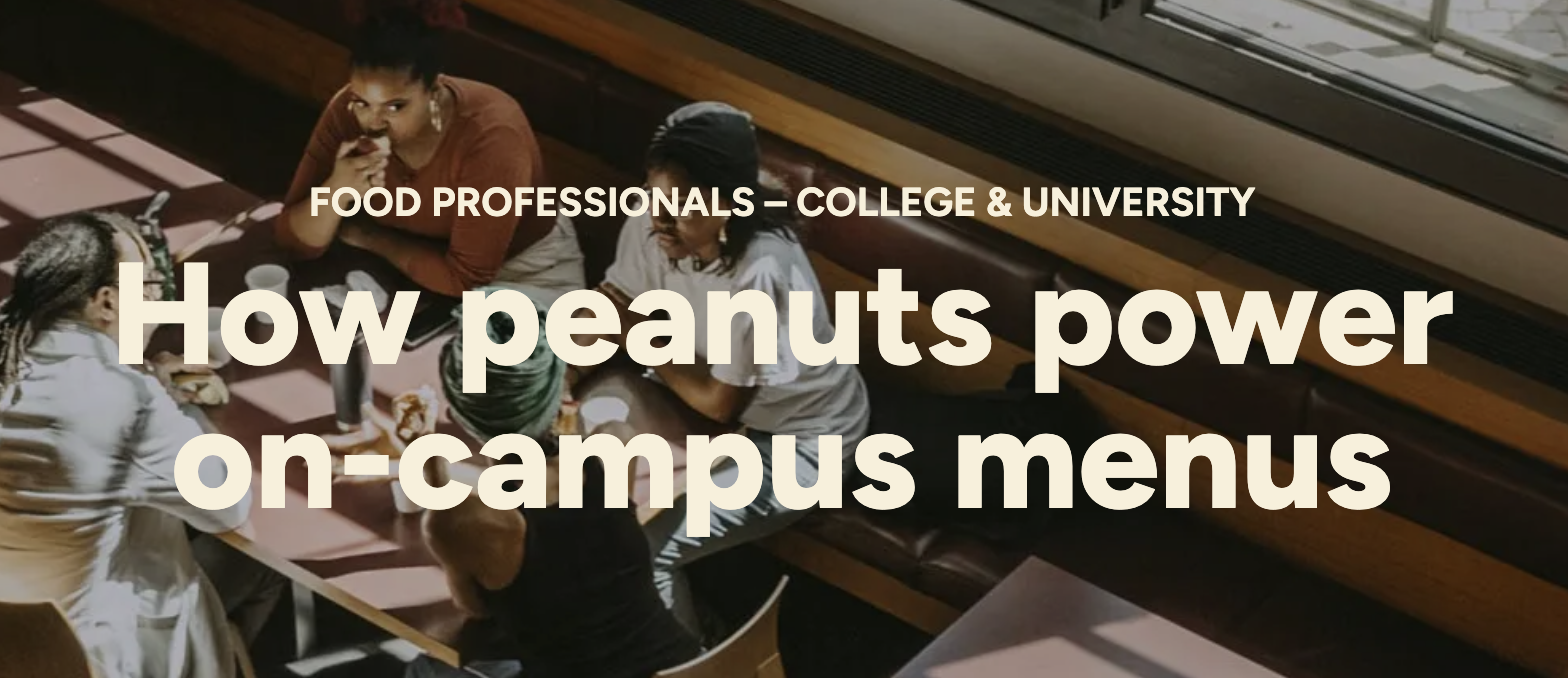How Peanuts power on-campus menus