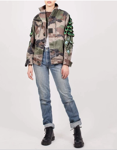 Peacock Sleeve F2 Vintage Camo Jacket