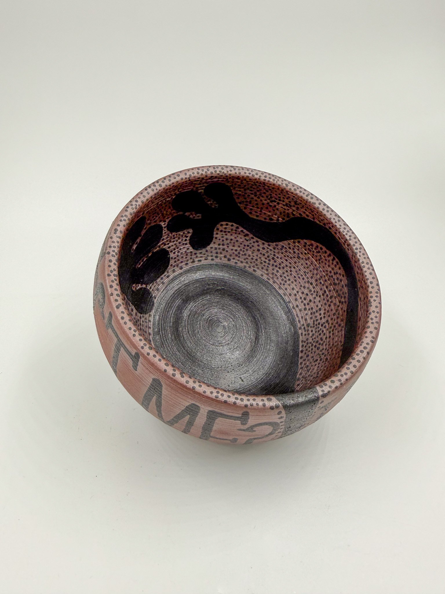 All Over Art Stoneware Bowl "Protect Me"