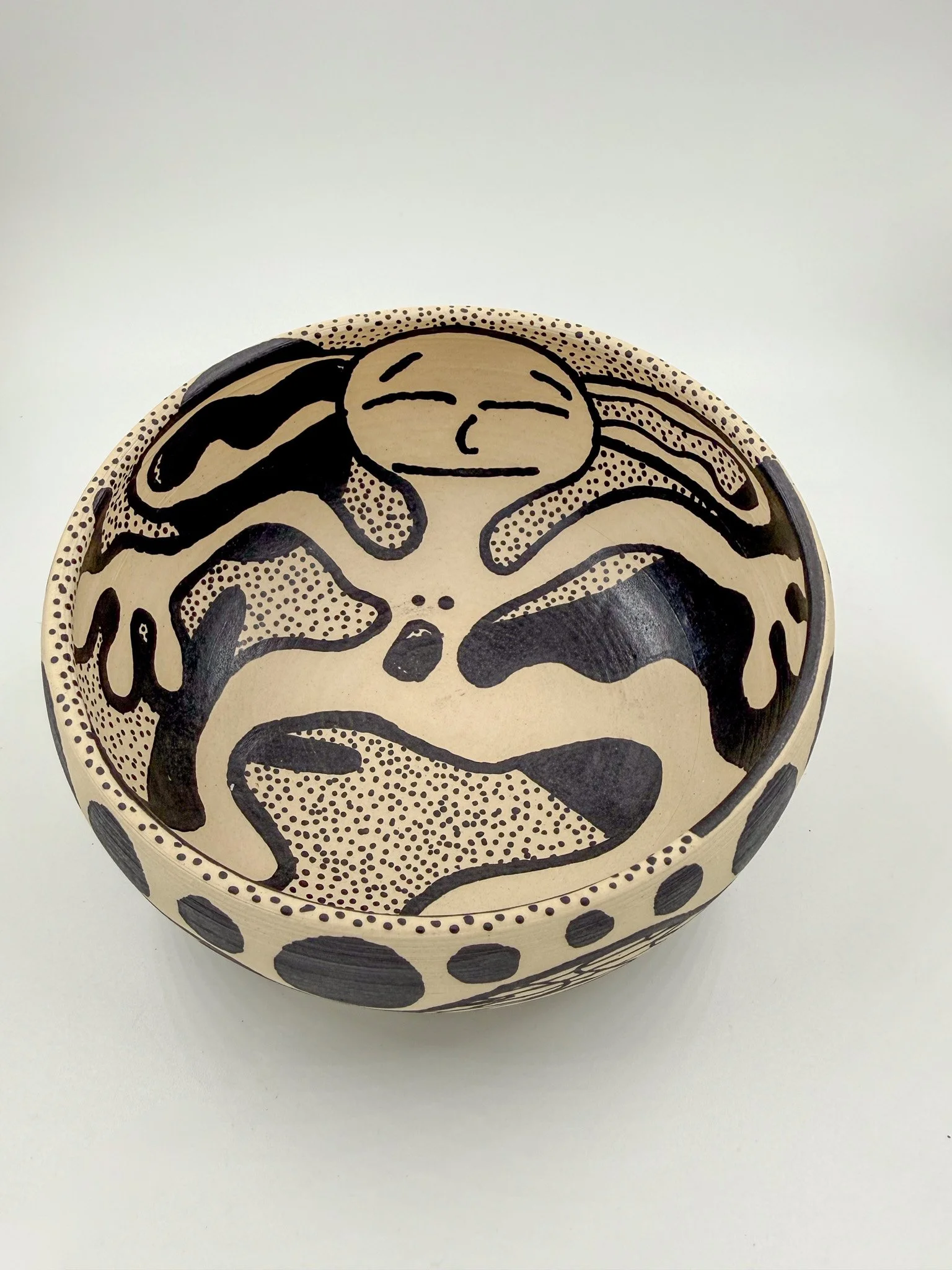 All Over Graphic Design Stoneware Bowl "Tranquill"