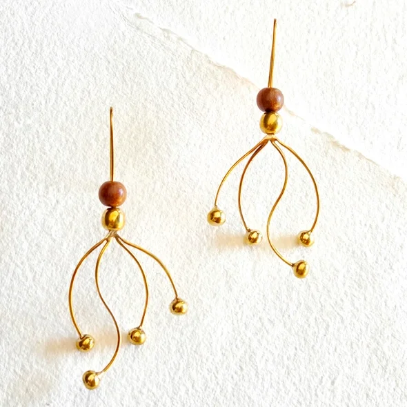 Brass Chandelier Earrings