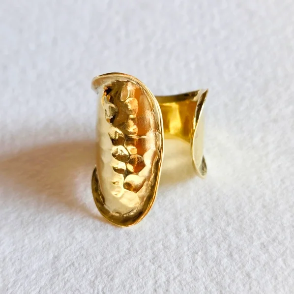 Hammered Open Brass Wrap