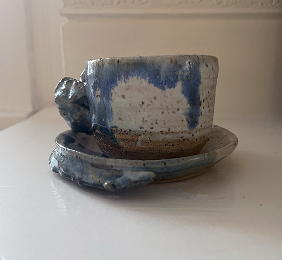 Espresso Cups & Saucers in Speckled Clay