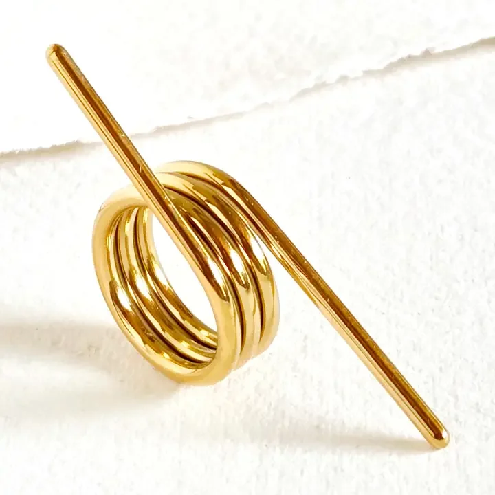 18k Gold Plated Double Wrap Ring