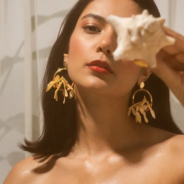 Vintage Lace Hoop Earrings