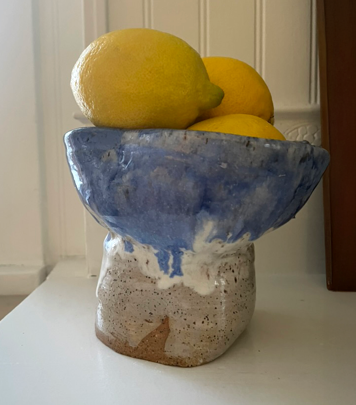 Handmade Bowl on Pedestal