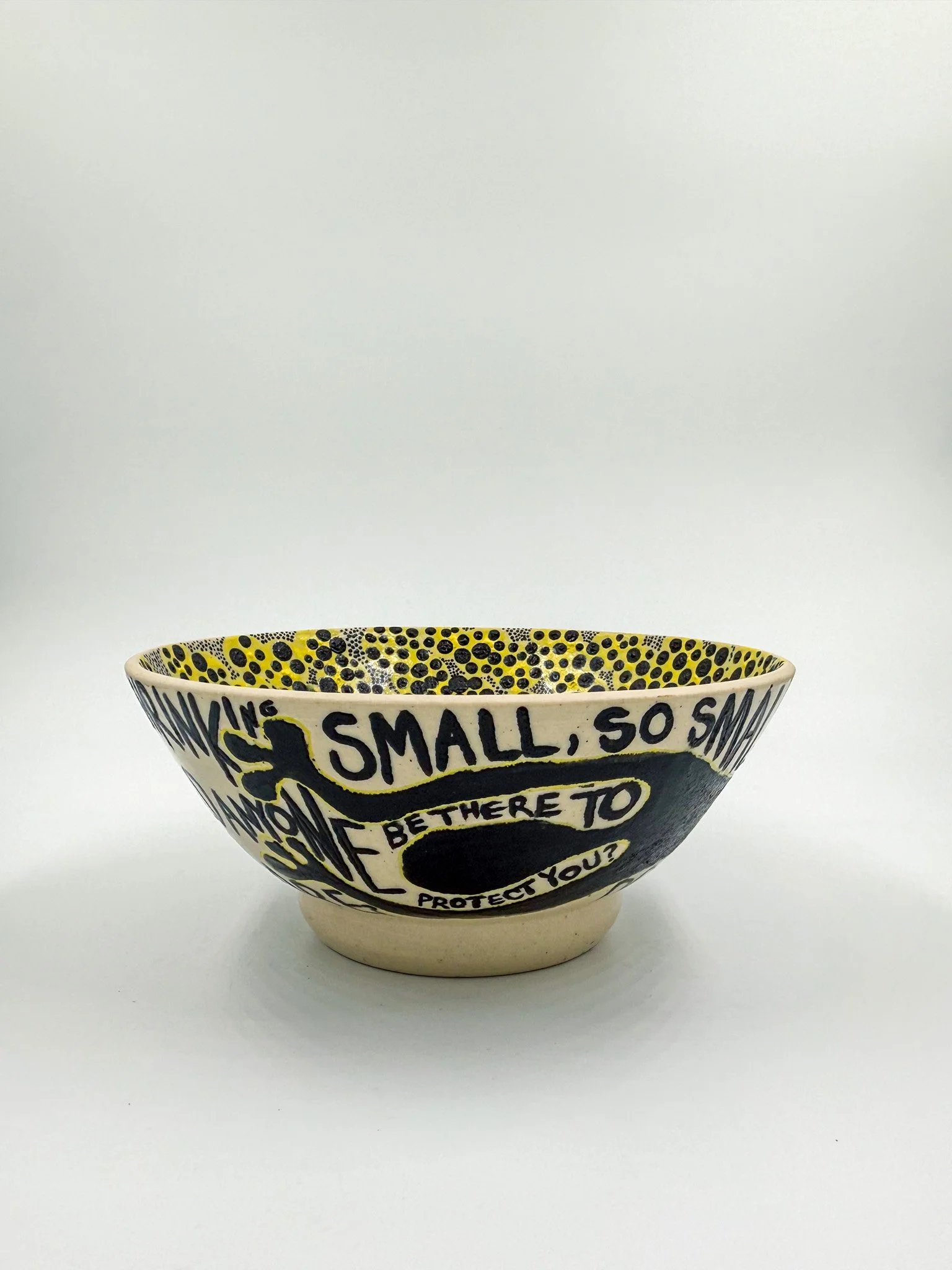 All Over Print Stoneware Bowl "Shrinking"