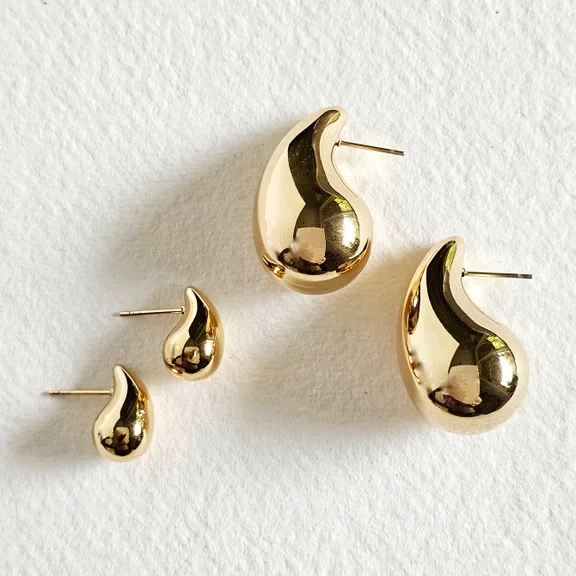 18 Kt Gold Plated Droplet Earrings