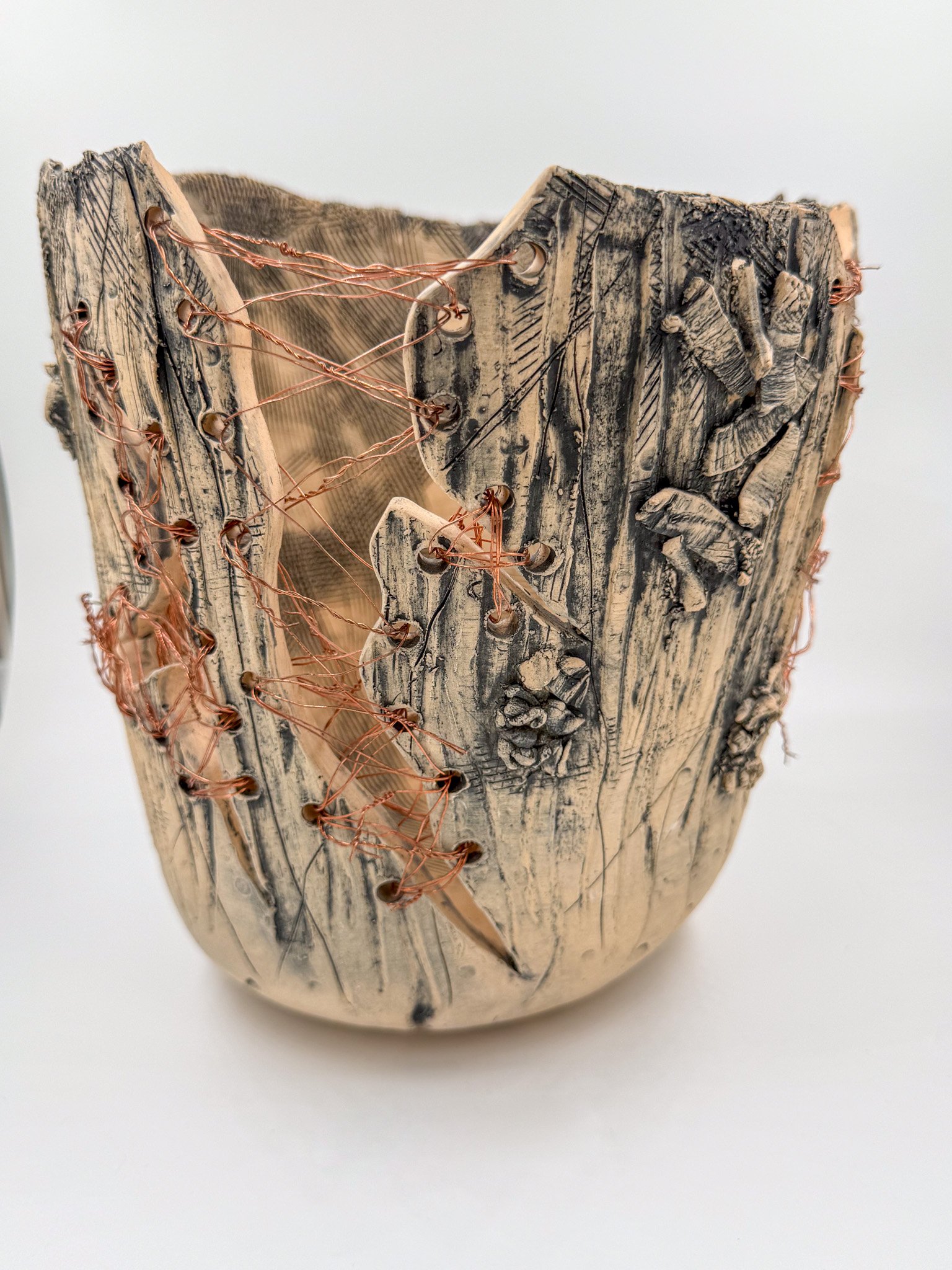 Stoneware Vase "Wire"