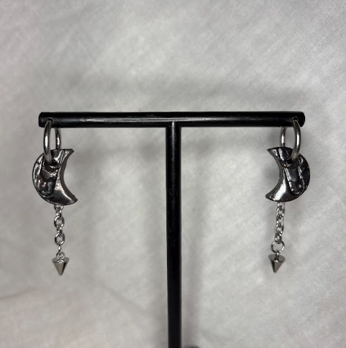 Ceramic Half Moon Dangle Earring