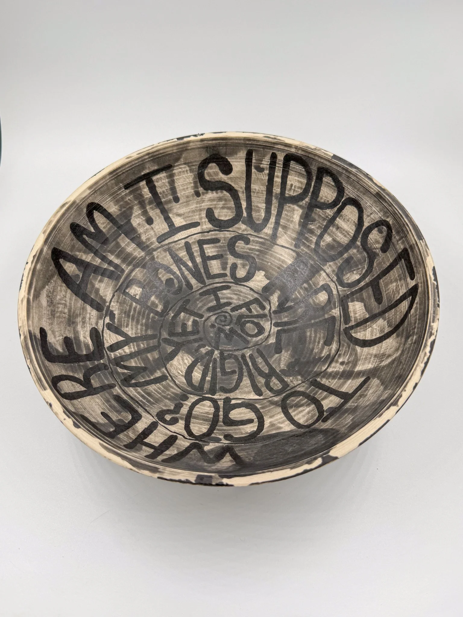 All Over Art Stoneware Bowl "Flow"