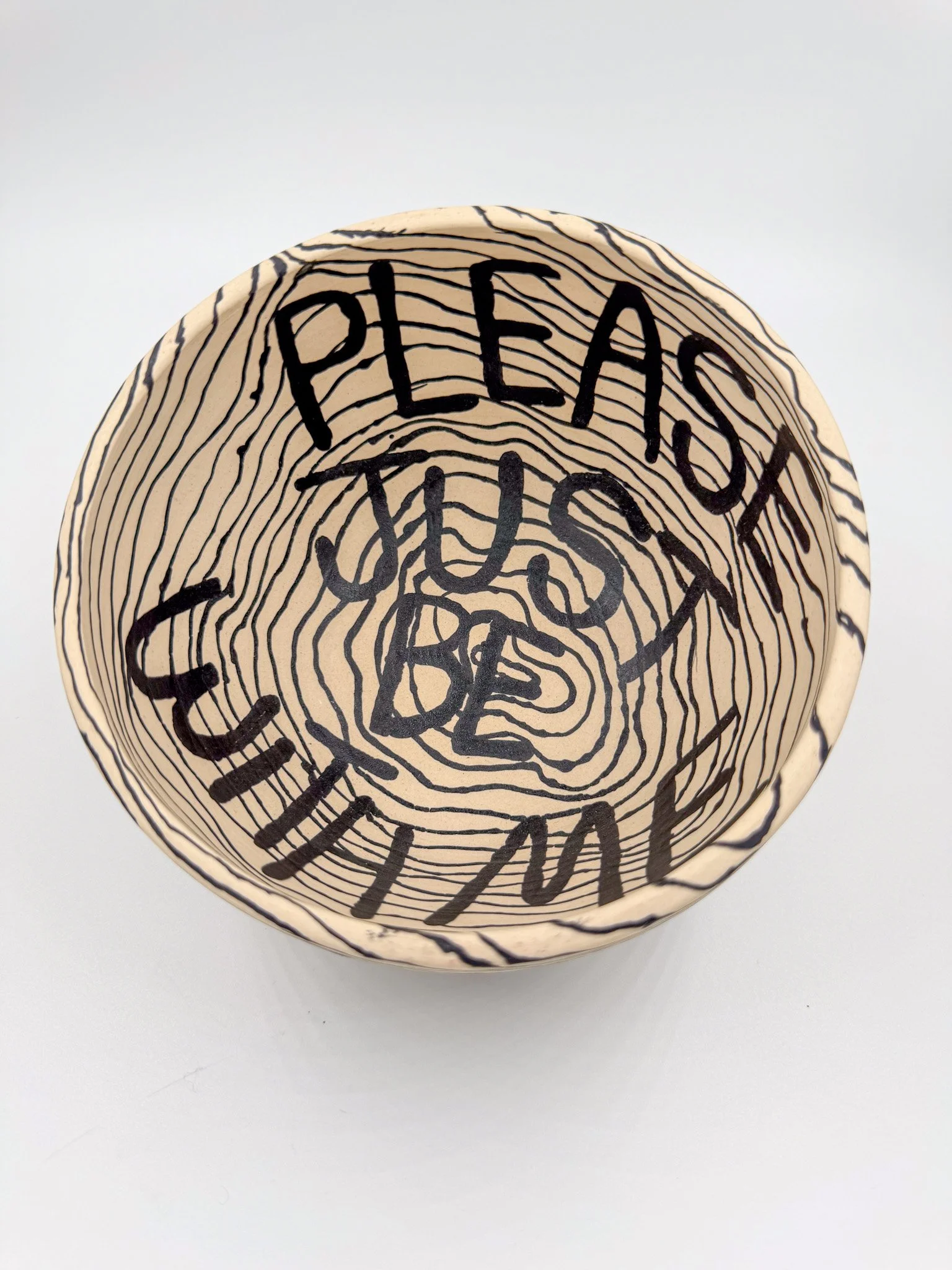 Al Over Art Stoneware Bowl "Be With Me"