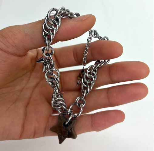 Chunky Ceramic Star Charm Bracelet