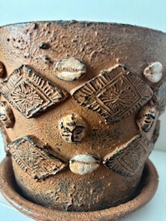 Upcycled 6" Round Flowerpot