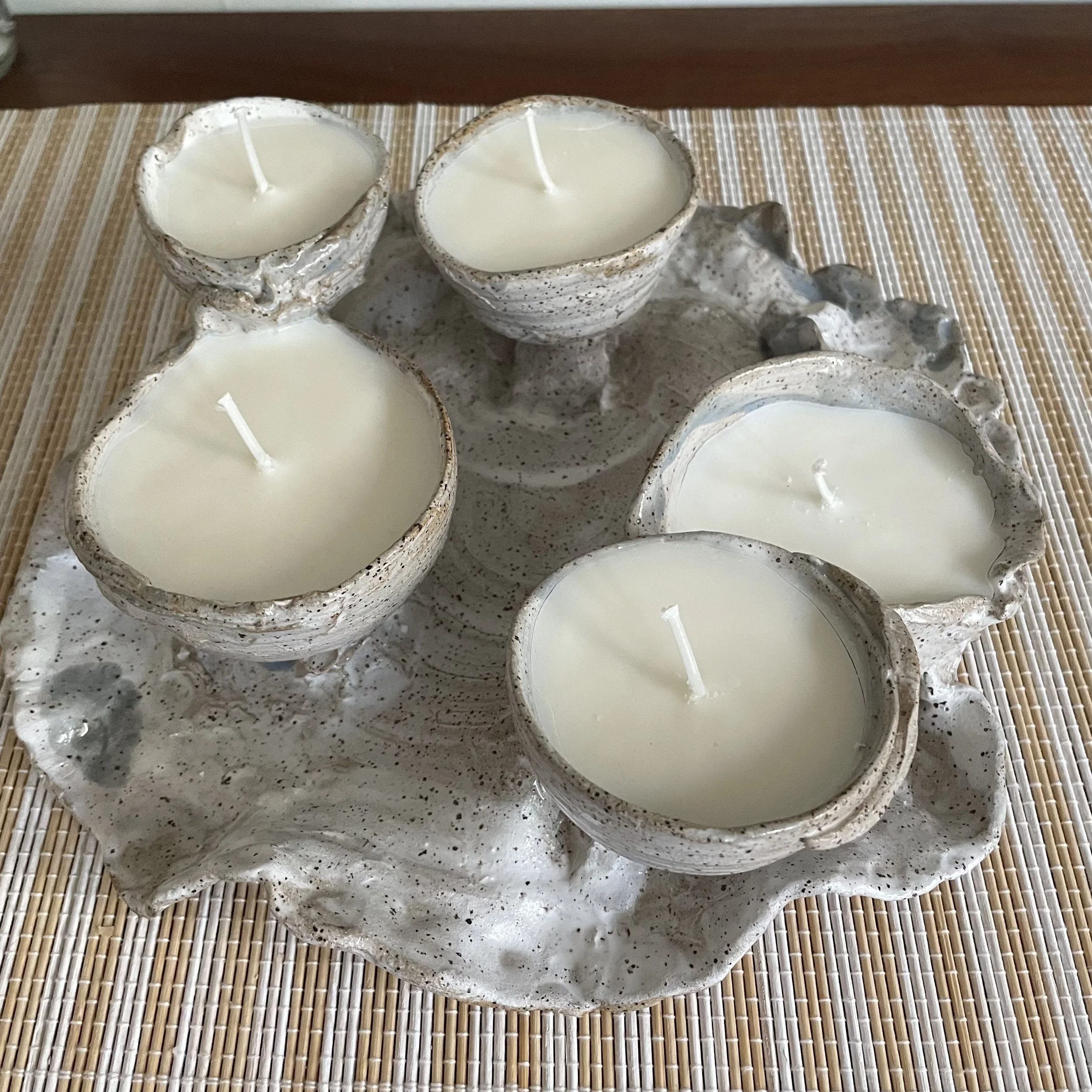 Organic Candle Holder, 5 Candles