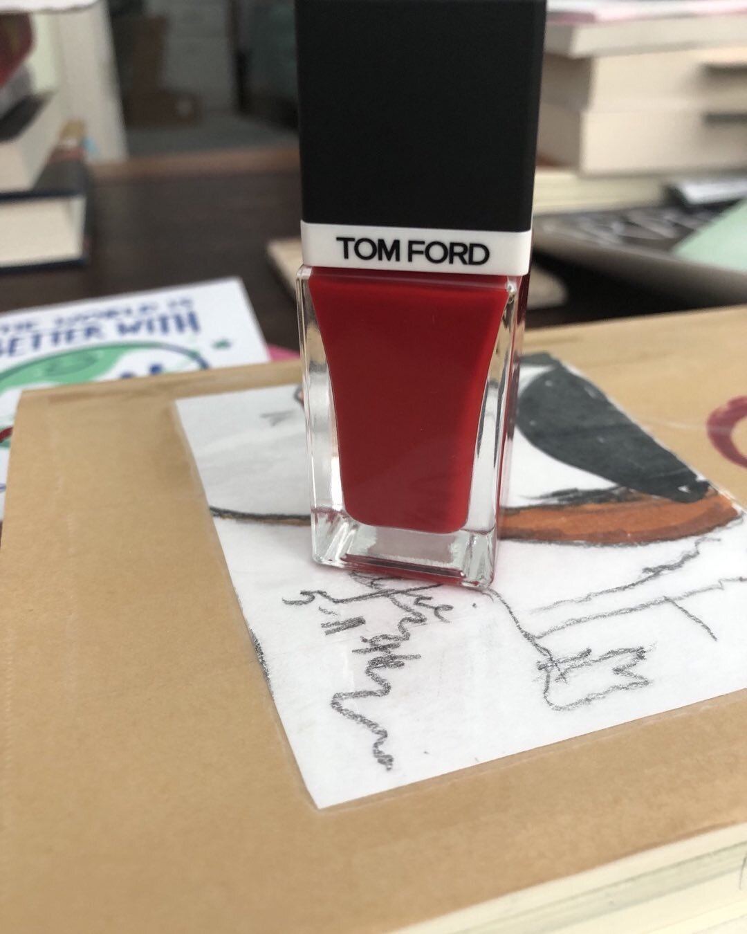 When it&rsquo;s your 78th birthday and you receive a bottle of Tom Ford&rsquo;s red nail polish called Fucking Fabulous, the day is off to a good start. #tomford #fuckingfabulous