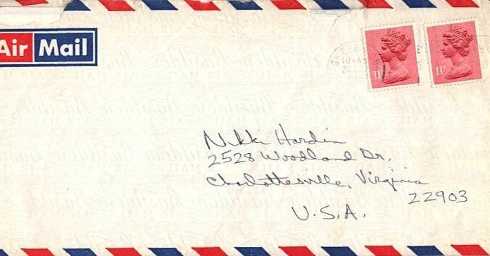 I remember Air Mail, when this envelope suggested mystery, a hint of adventure and possibly passion. Email, not so much. #thedailynikki #airmail