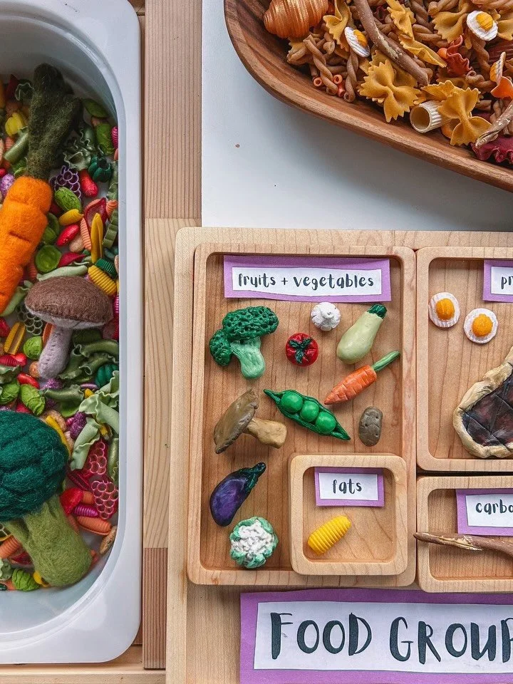 nutrition play! 🍊🫐🍓🥦🥕🍅🥑 as a holistic nutritionist i couldn&rsquo;t pass up the opportunity for the kiddos to dive into some nutrition play for nutrition month here in canada. we did so much exploring! we went over food groups, what is a balan