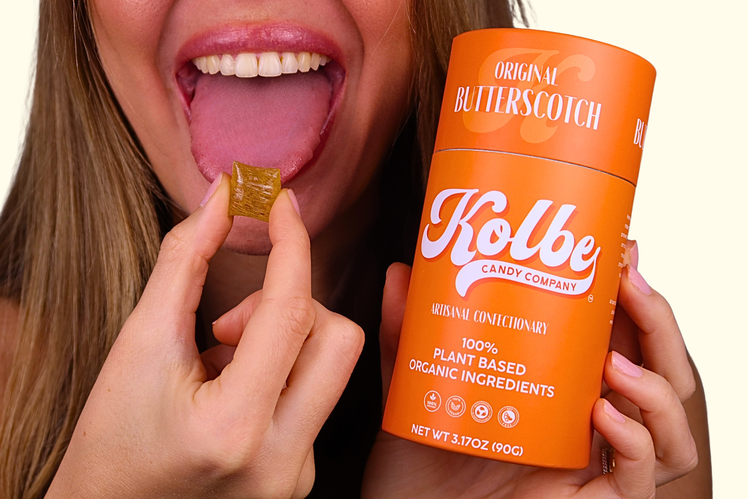 Organic butterscotch hard candy