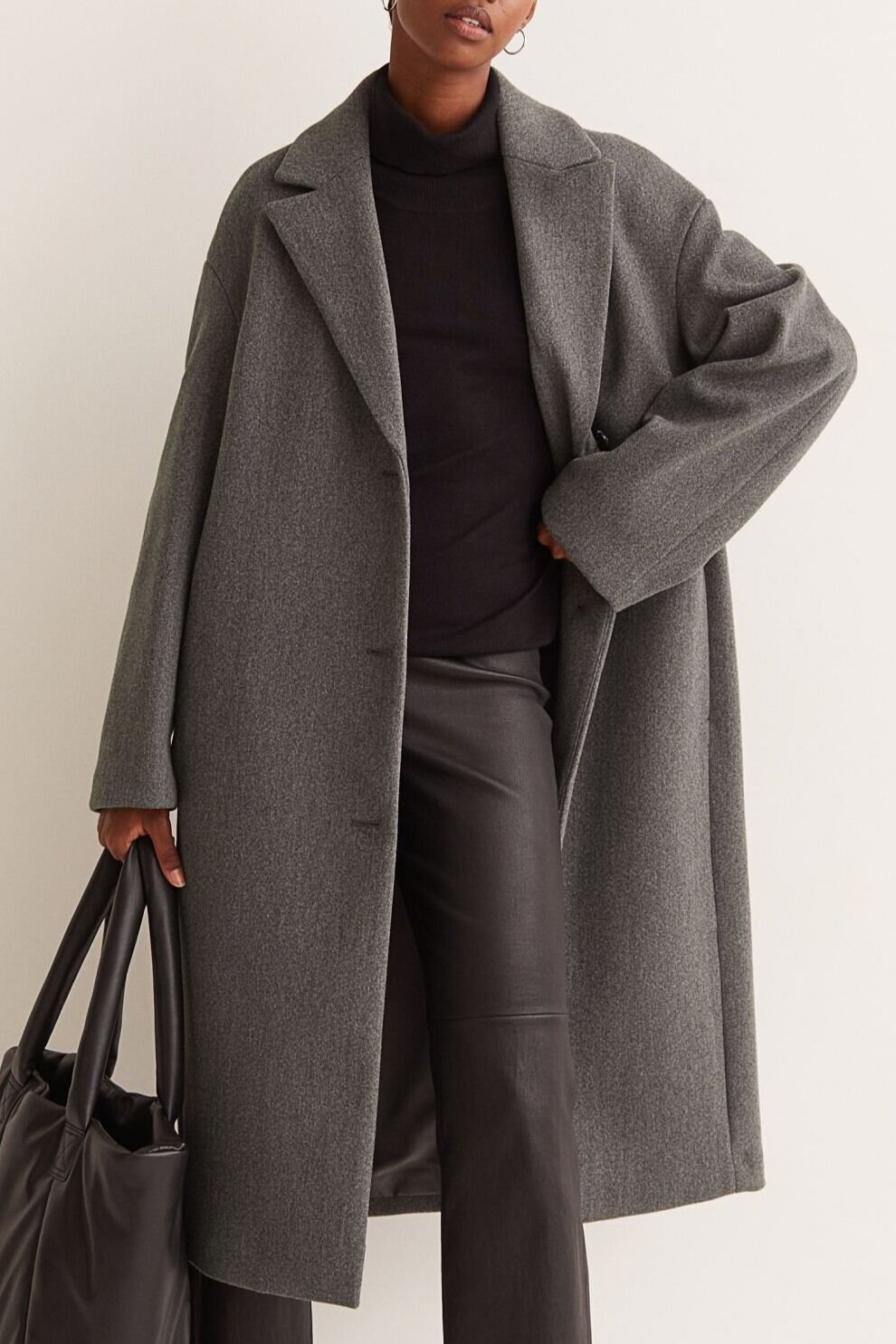 Straight-cut Coat (Gray melange)