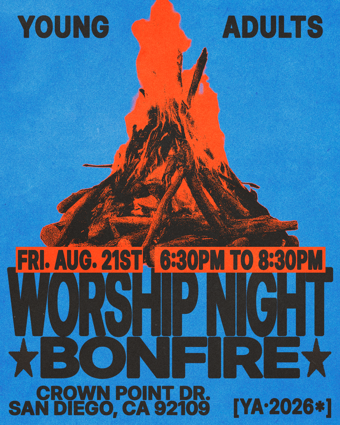 Young Adults Bonfire