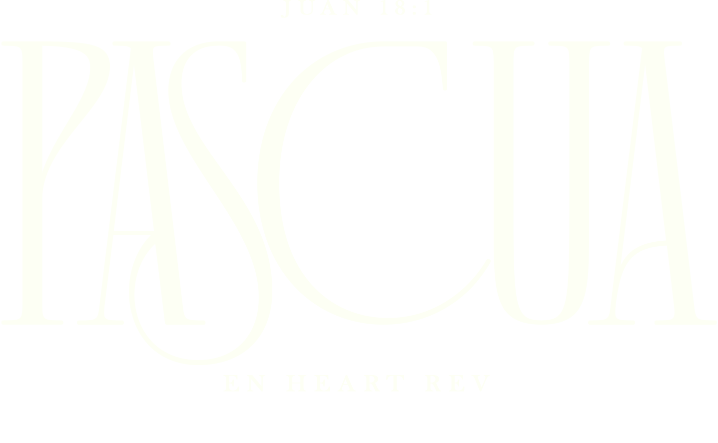 The graphic features the text 'Isaiah' in large, elegant white letters on a black background, with 'Jan 18:1' above and 'En Heart Rev' below.