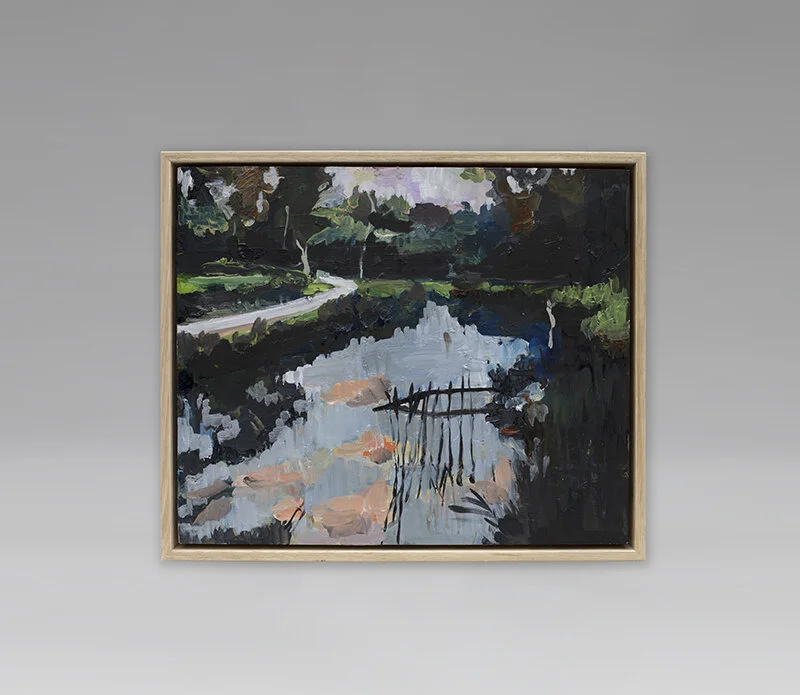 Pond Sunrise, Oil on board, 
30 x 25 cm