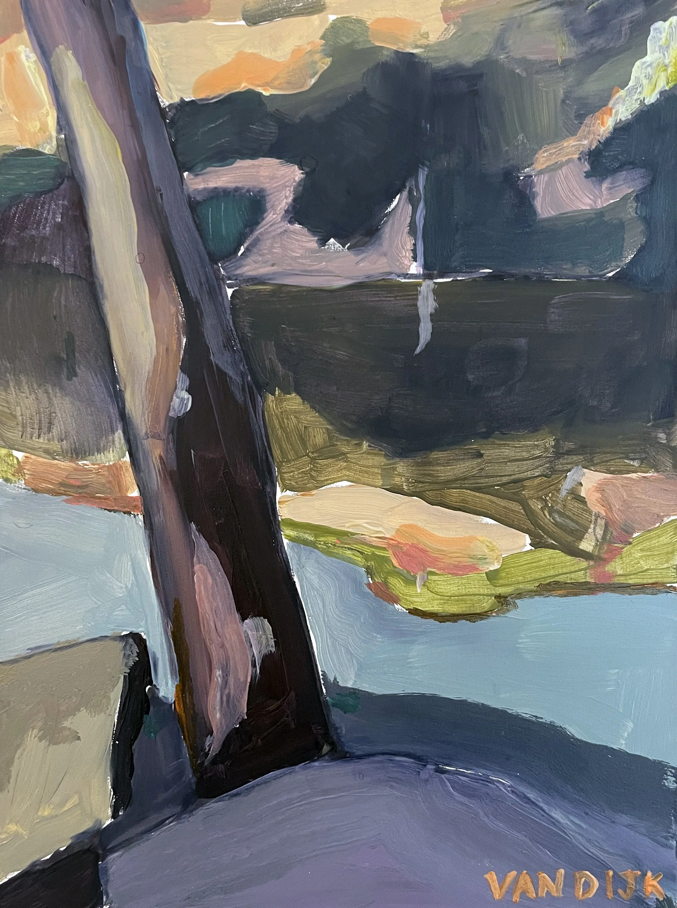 Deep Rock Summer II (Pen and Oil Paint)