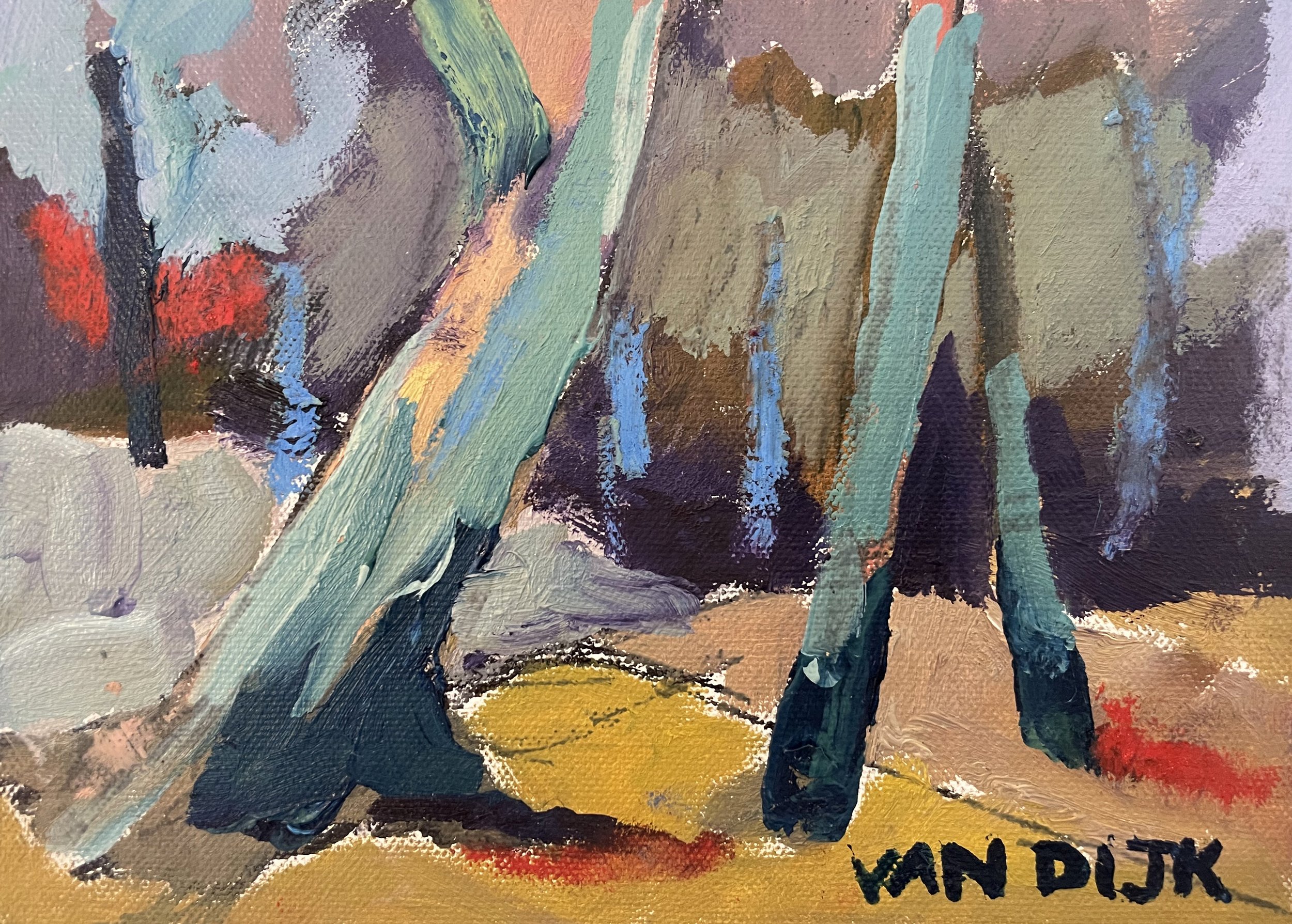 Arbor Study (Pen and Oil Paint)