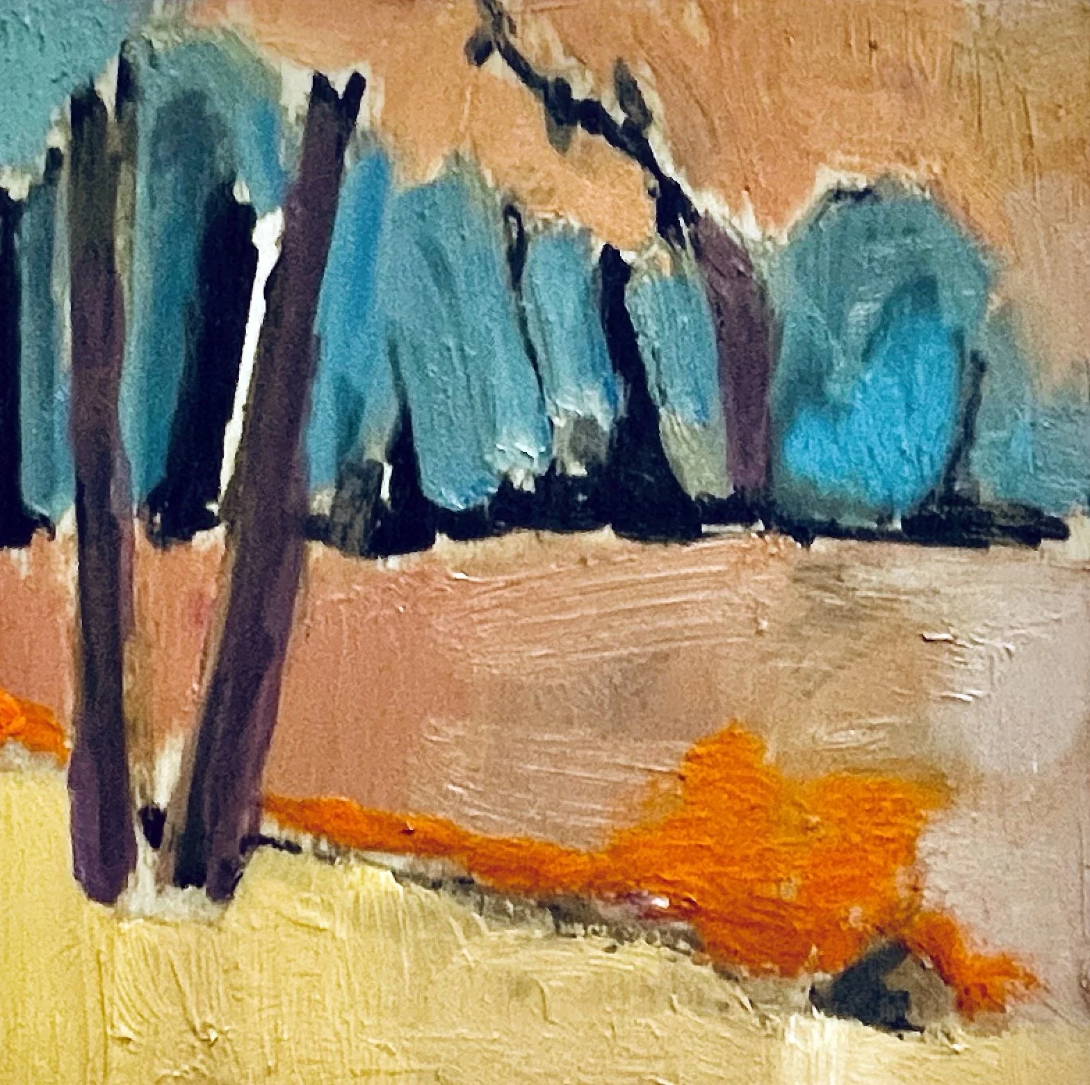 Yarra Study (Pen and Oil Paint)