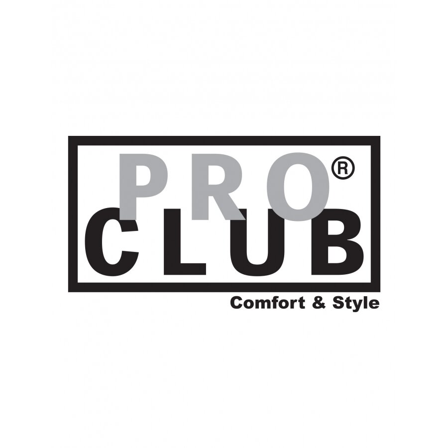 Pro Club Men's Heavyweight Embroidered Box Logo Tee