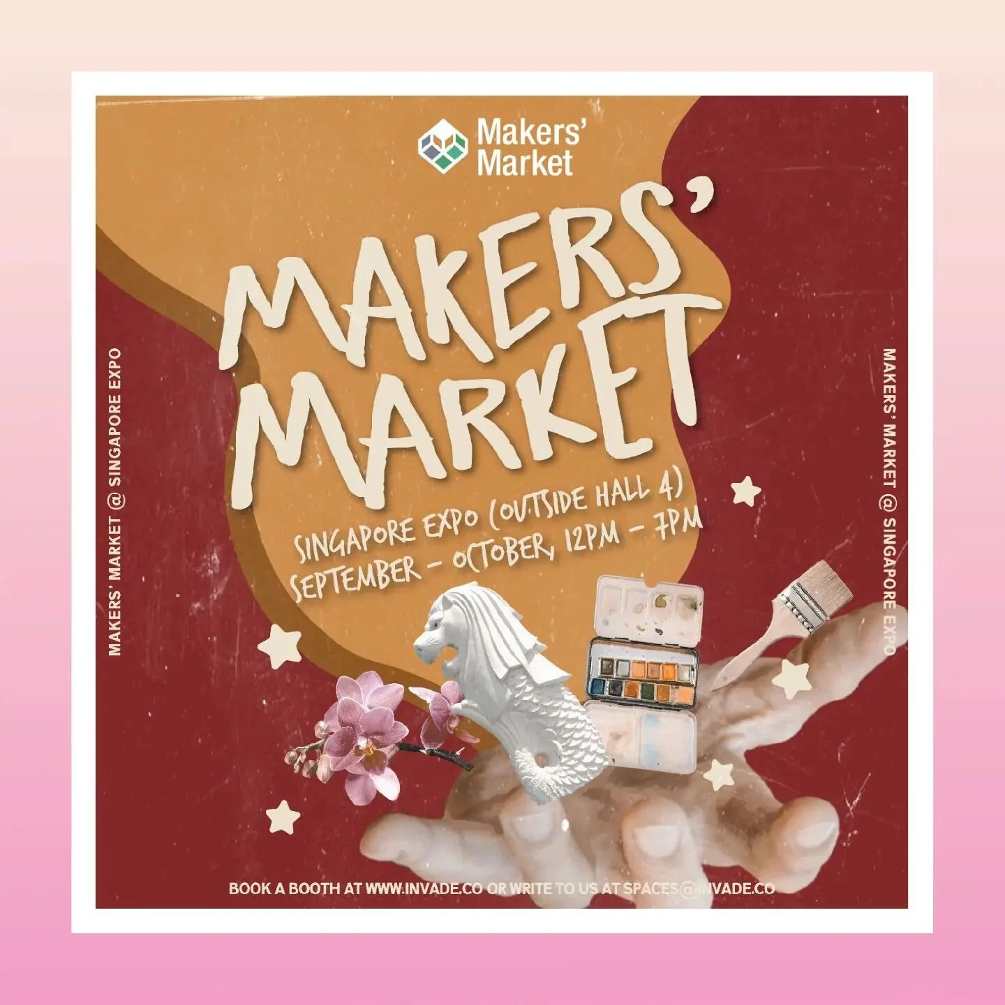 Elevate your senses alongside other art and wellness enthusiasts @makersmarketsg EXPO! 🙌🏼🌟

Set in the East&rsquo;s most accessible location- 5 minutes away from Changi business park and EXPO MRT. Get innovative, get excited and revel in the creat