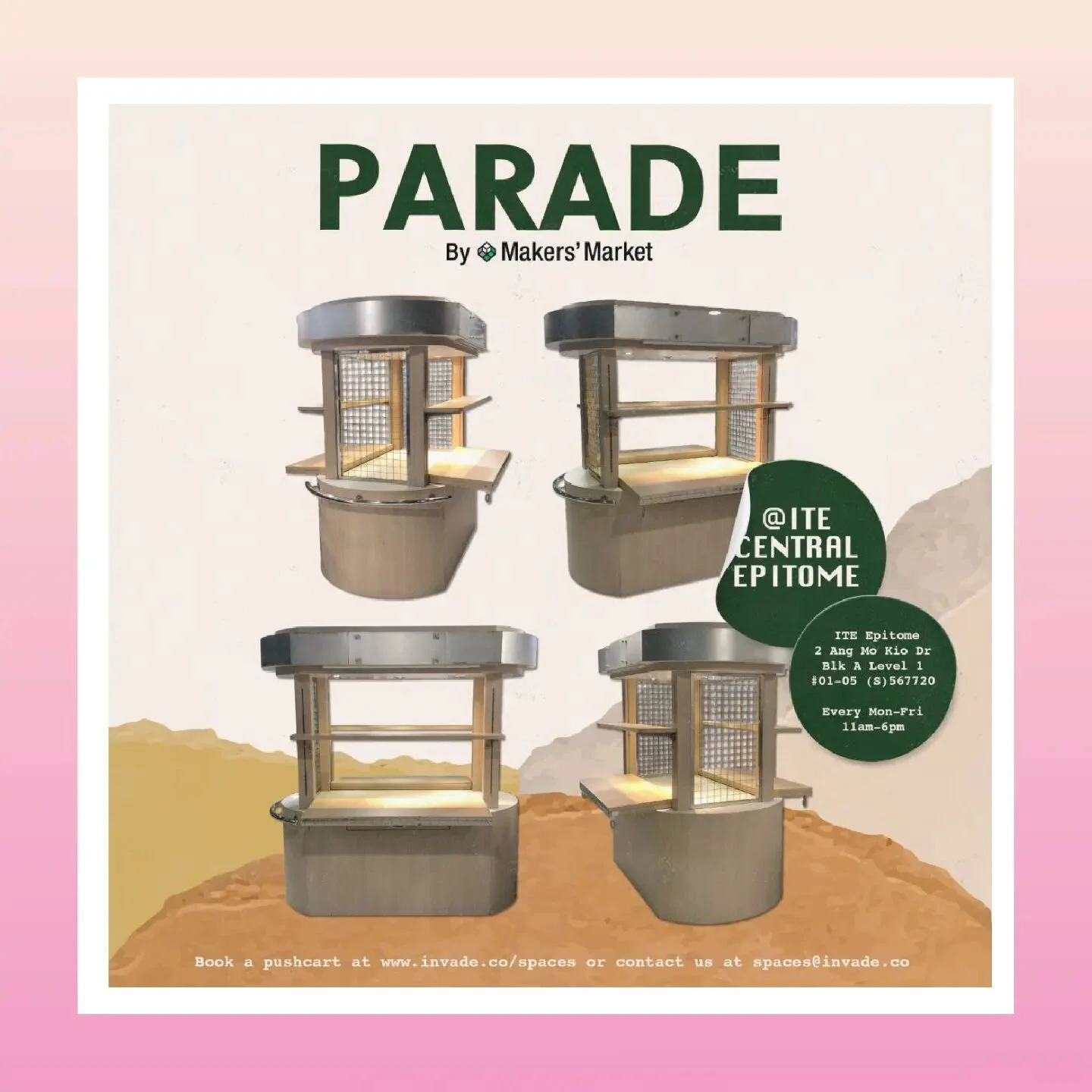 Makers&rsquo; Market  ITE Central: Where artistry creates opportunity! ⭐🎨

Creative makers give yourself an unrivalled opportunity to dazzle without the hassle at ITE Central! 😯 Come gather at this craft locale to present your carefully curated gem