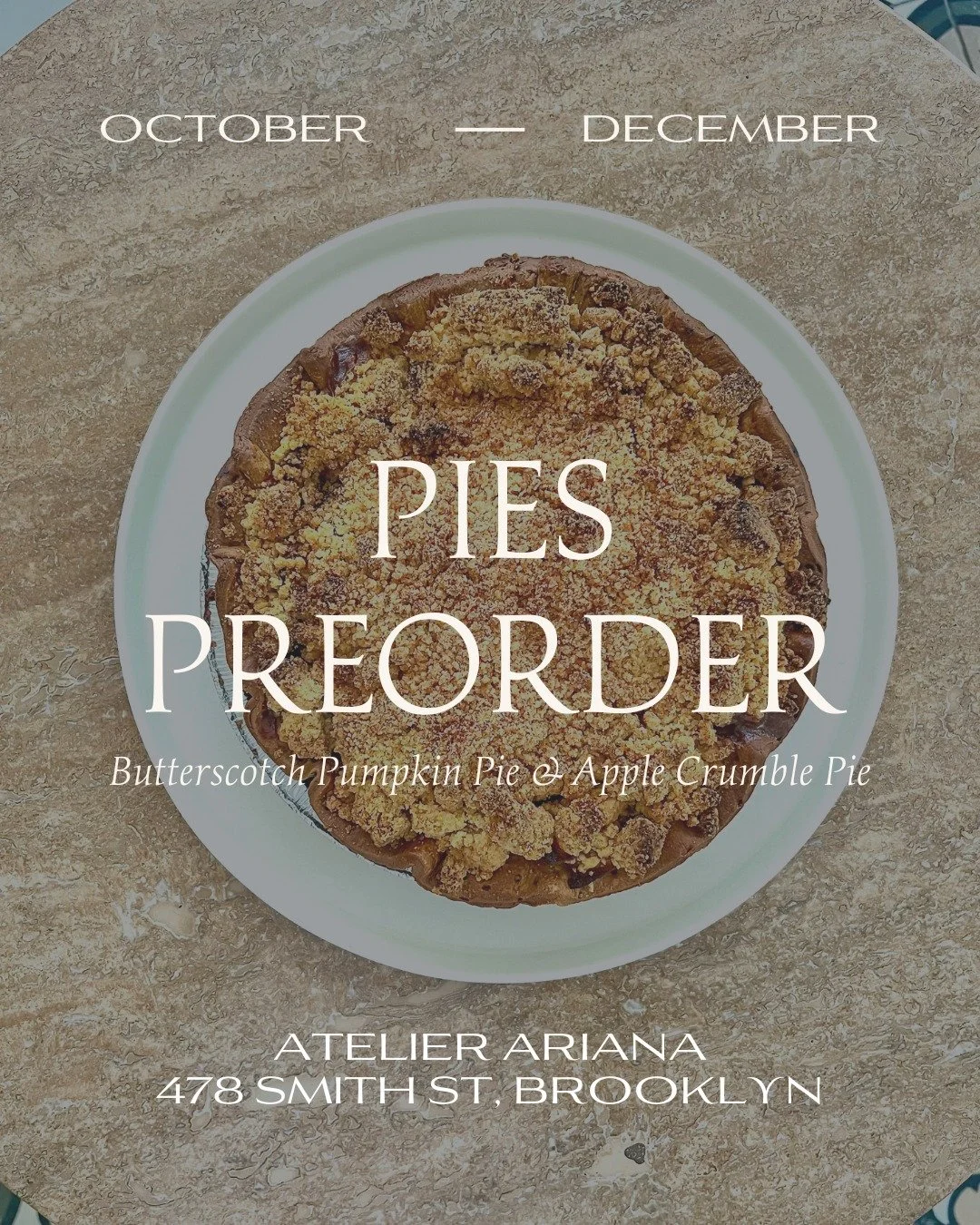 Your fall dessert plans are officially handled: Butterscotch Pumpkin Pie and Apple Crumble Pie are available for preorder from October through December.
Want just a taste? Slices are also available in the caf&eacute;.
Preorder now and make sure you d