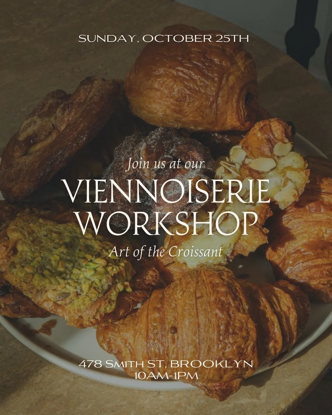 Ready to get your hands on the dough?

Join Chef Ariana on Sunday, October 25th for our next Art of the Croissant class and learn the secrets behind our croissants, pains au chocolat, and other viennoiseries. From mixing and laminating to shaping, ba