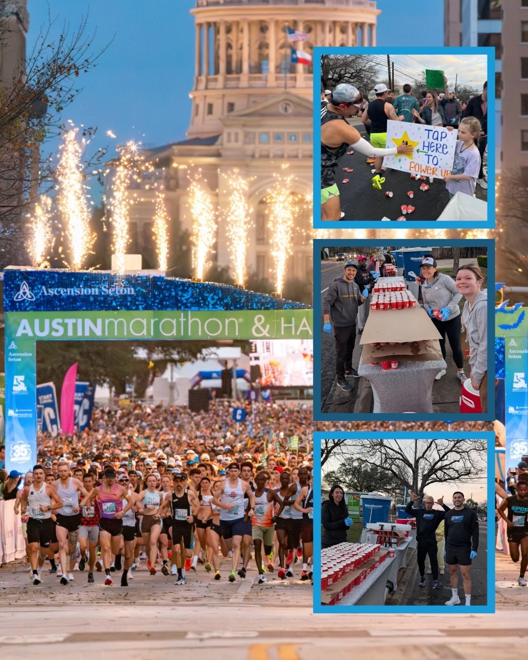 THIS. CREW. 👏🏻
Thank you to all our volunteers for bringing the early morning energy &amp; heart! You showed up big! 
Nothing like our Flatwater community💙 

#austin #austinmarathon 
📸 credit: Scott Flathouse Photo &amp; Austin Marathon