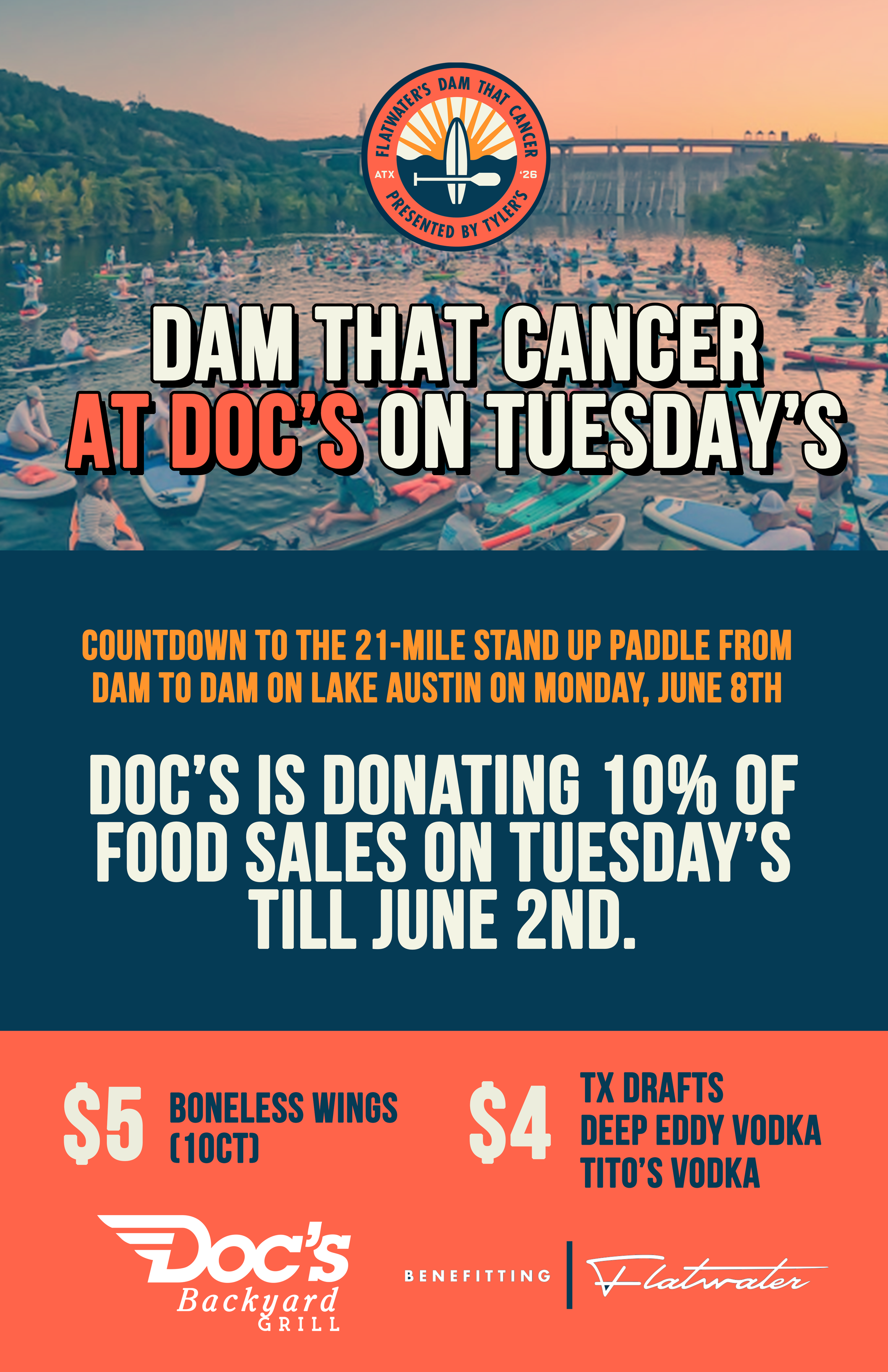 Doc's Backyard Grill Giveback Tuesday’s!