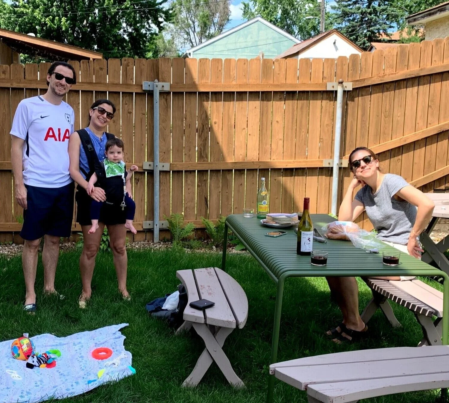 Socially distanced backyard hang