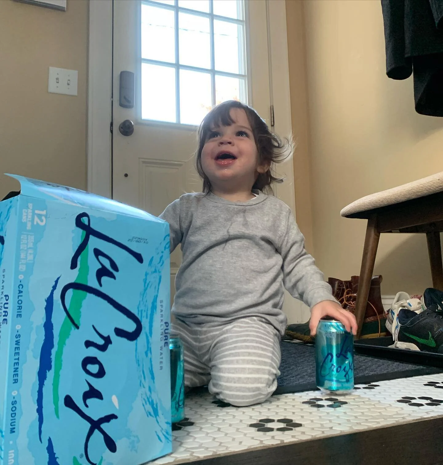 My little #lacroixboix. We only drink #pure at this house