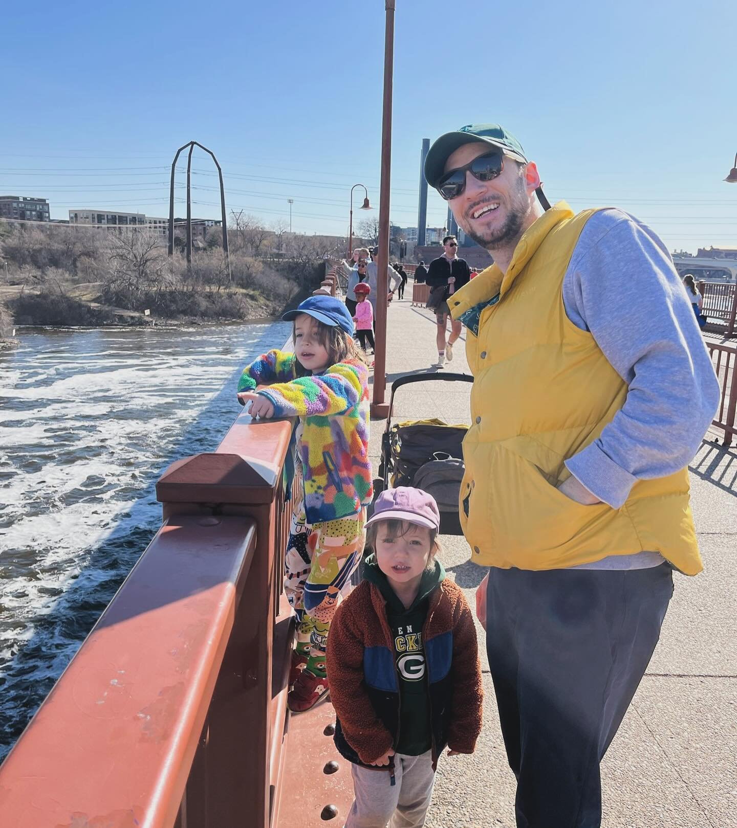 Great spring day here in Minneapolis. Stone Arch Bridge, learning how locks work, river parks, and a car wash.