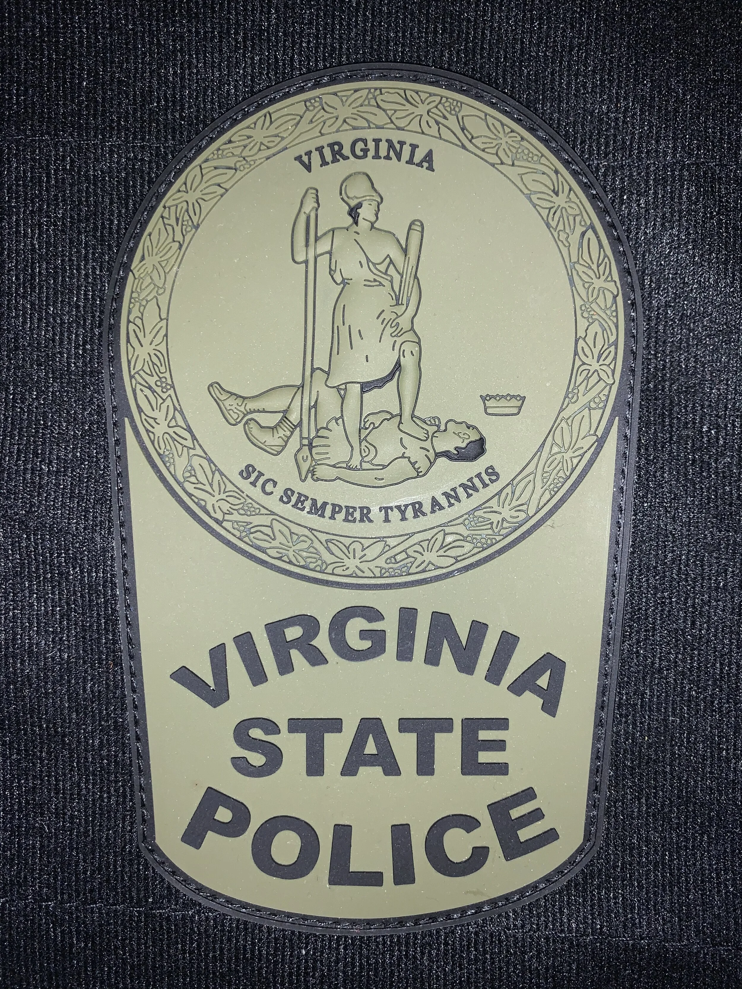 Virginia State Police (Subdued Green & Black PVC)