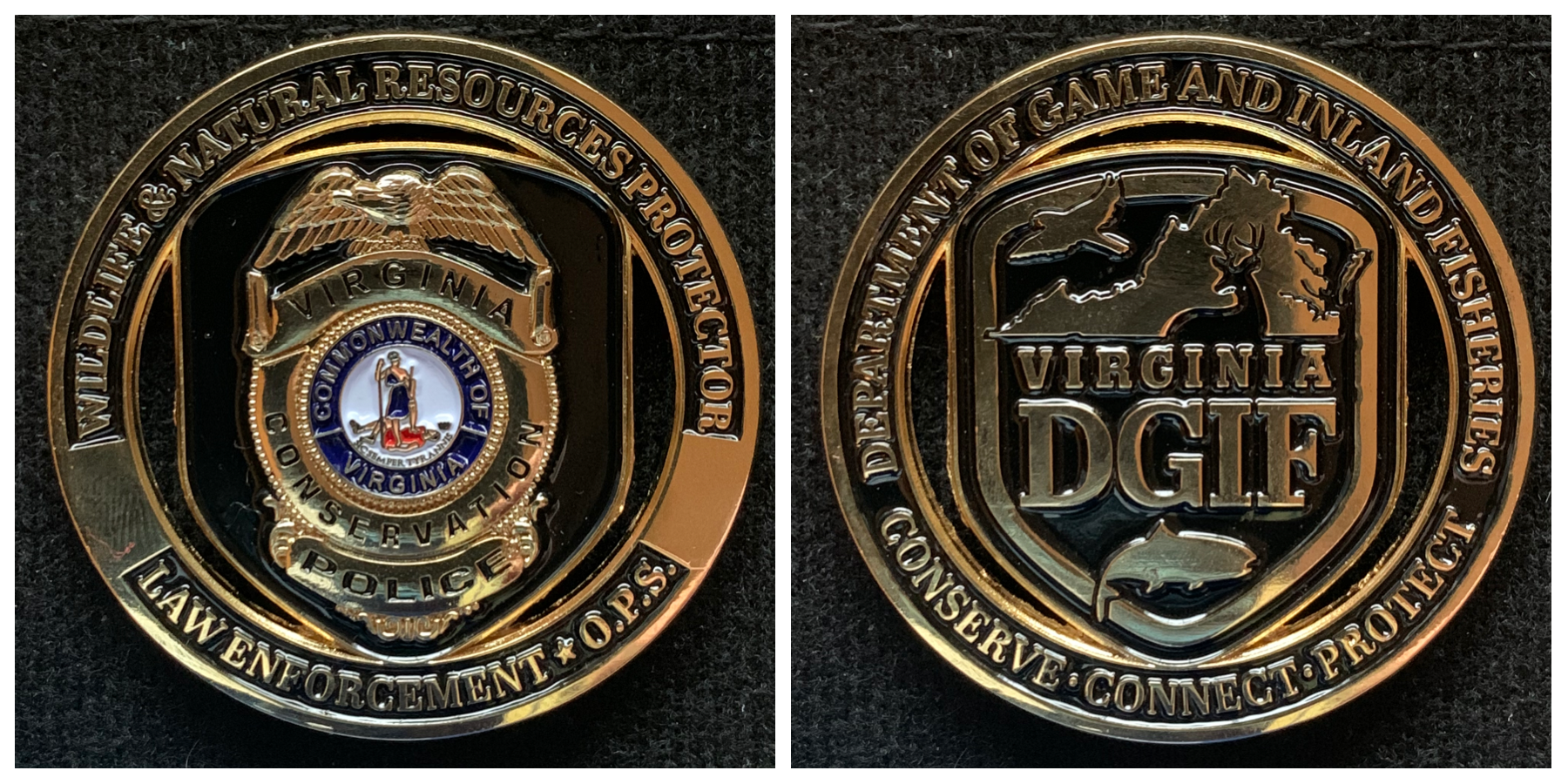 Virginia Department of Game and Inland Fisheries  Conservation Police (Challenge Coin)
