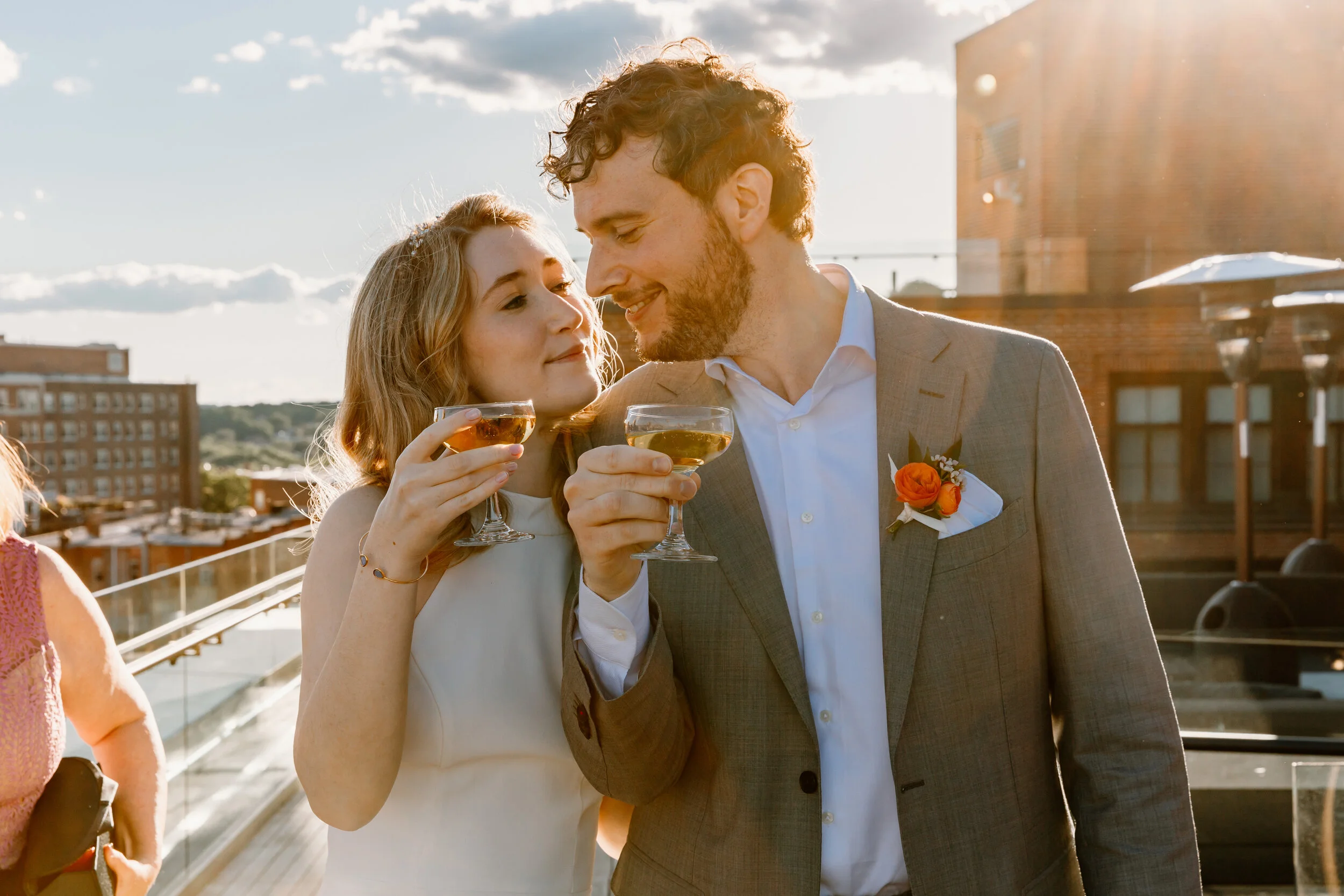 Washington DC_Wedding Planner_The LINE_Hotel_DC_Portrait_Couple_Cheers