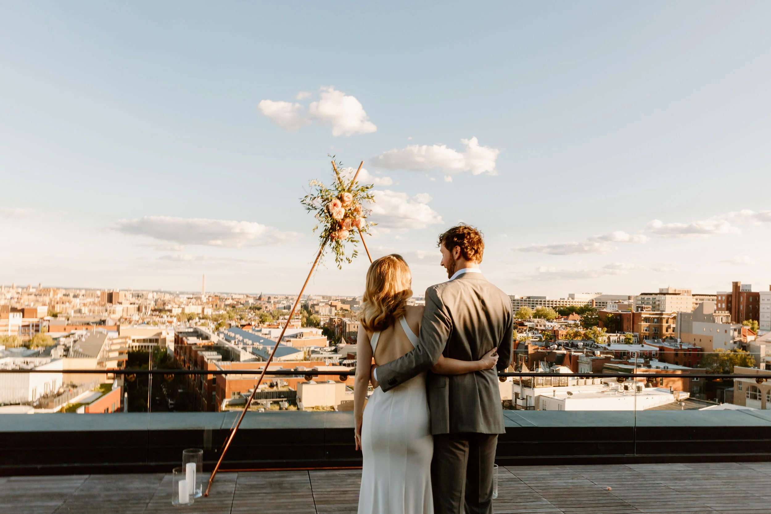 Washington DC_Wedding Planner_The LINE_Hotel_DC_Rooftop_Portrait_Couple