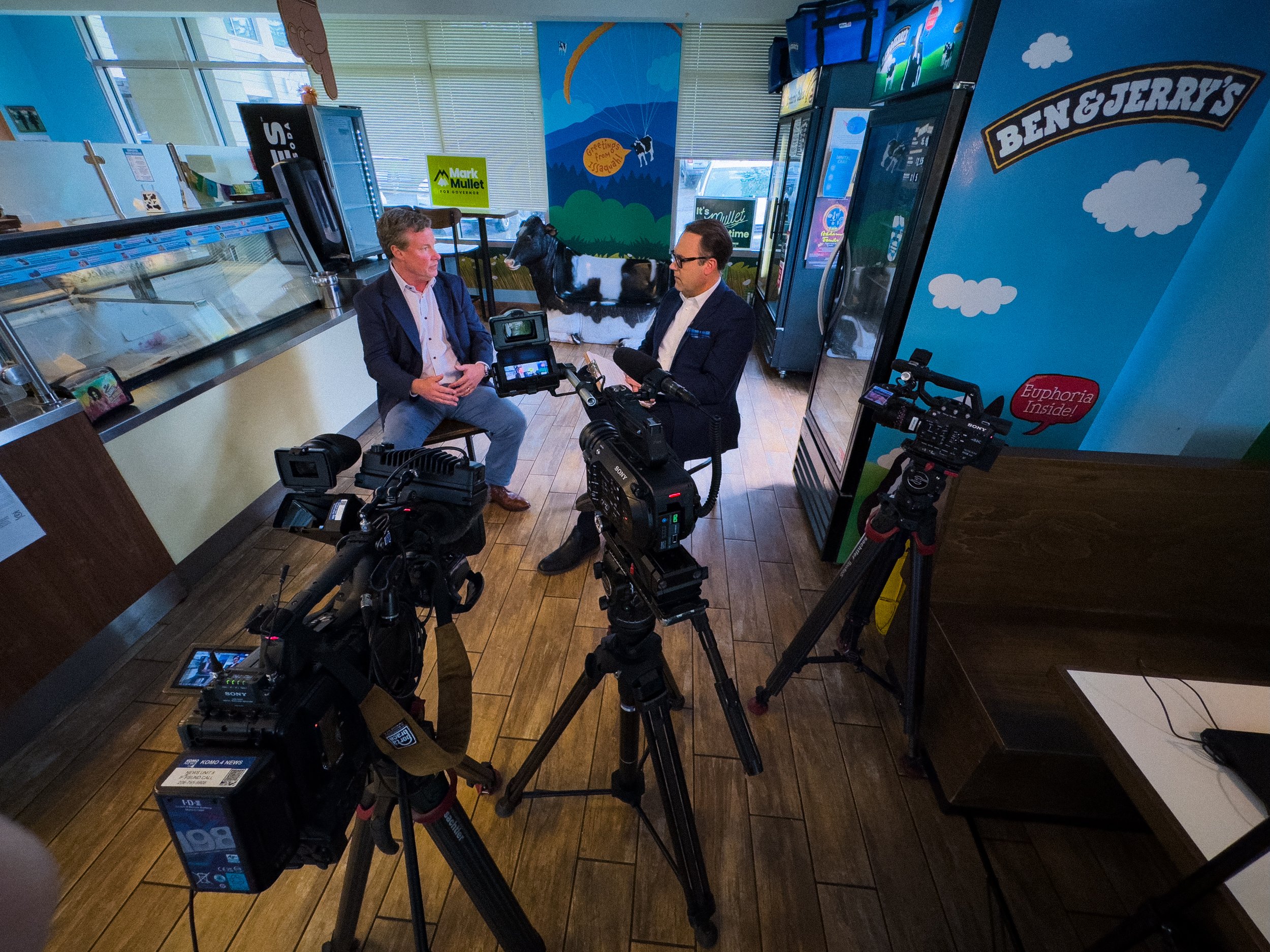 Chris Daniels sits down with Mark Mullet inside Mullet's Ben & Jerry's in Issaquah, WA.
