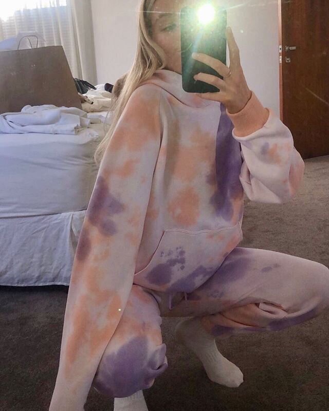 @codigalvin looking 💣 in her custom ID tracksuit ⁣
&bull;⁣
DM to purchase &mdash; website coming soon !⁣
&bull;⁣
#handmade #custom #perthstylist #tiedye #tracksuit #style #loungewear ⁣