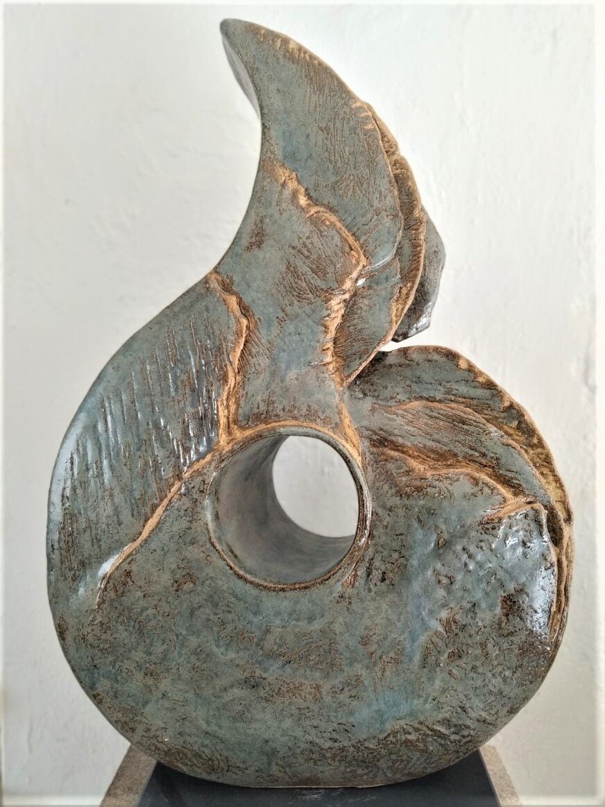 Angela Holmes - Item 1 - Natures Armour - Stoneware ceramic on slate - 54x37x13cms (1).jpg