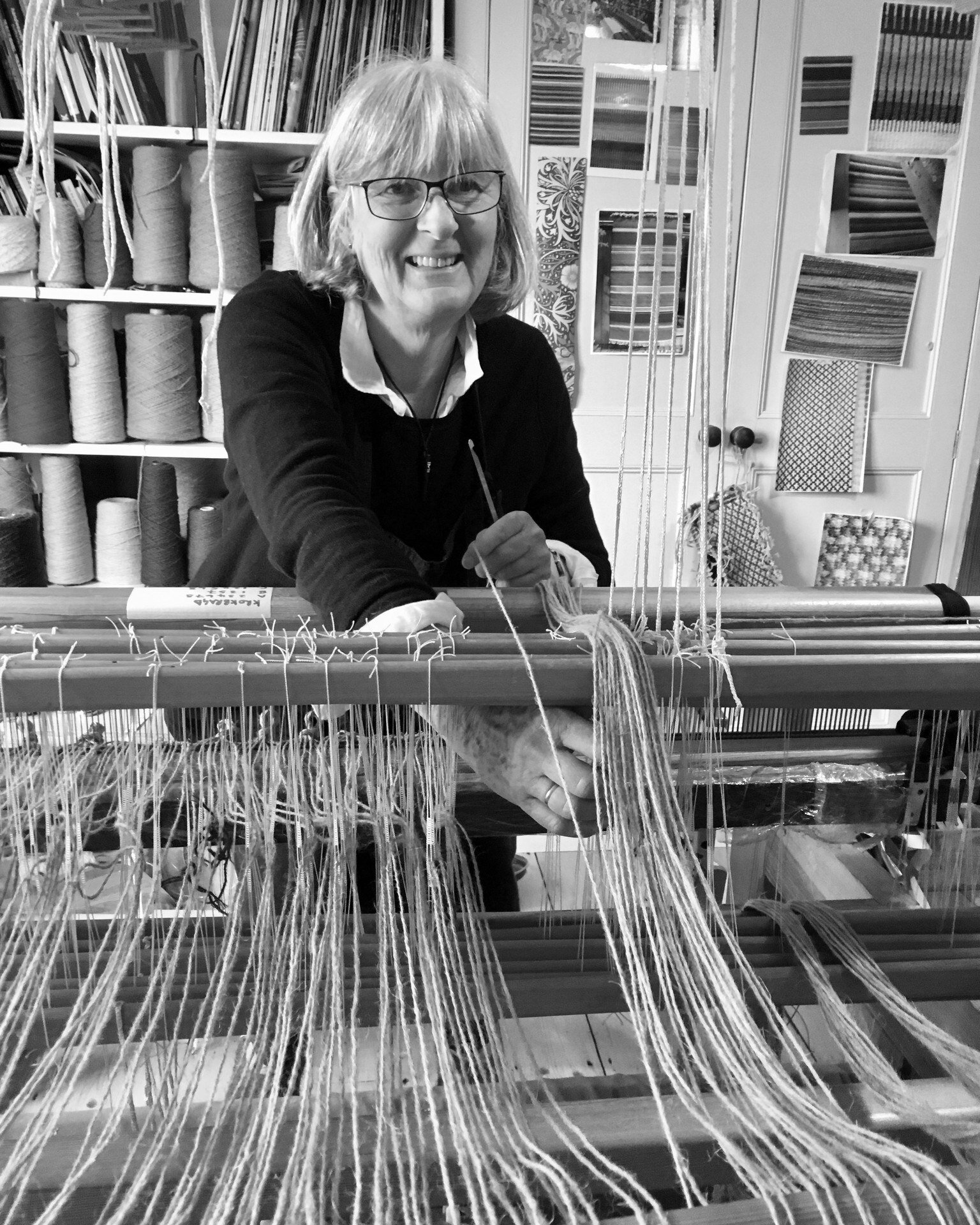 This week's #MakerMonday is dedicated to the wonderful Coleen Pope!

Colleen is a weaver who specialises in creating large handwoven rugs in her Devon home. 

Colleen says &quot;My rugs are born in the glaciers that scour Iceland, the wadis of Jordan